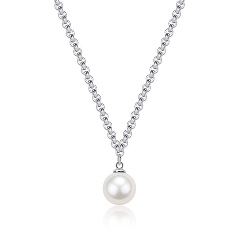 Bold Edison Pearl Pendant Chain Necklace - 18K Gold Vermeil/Silver